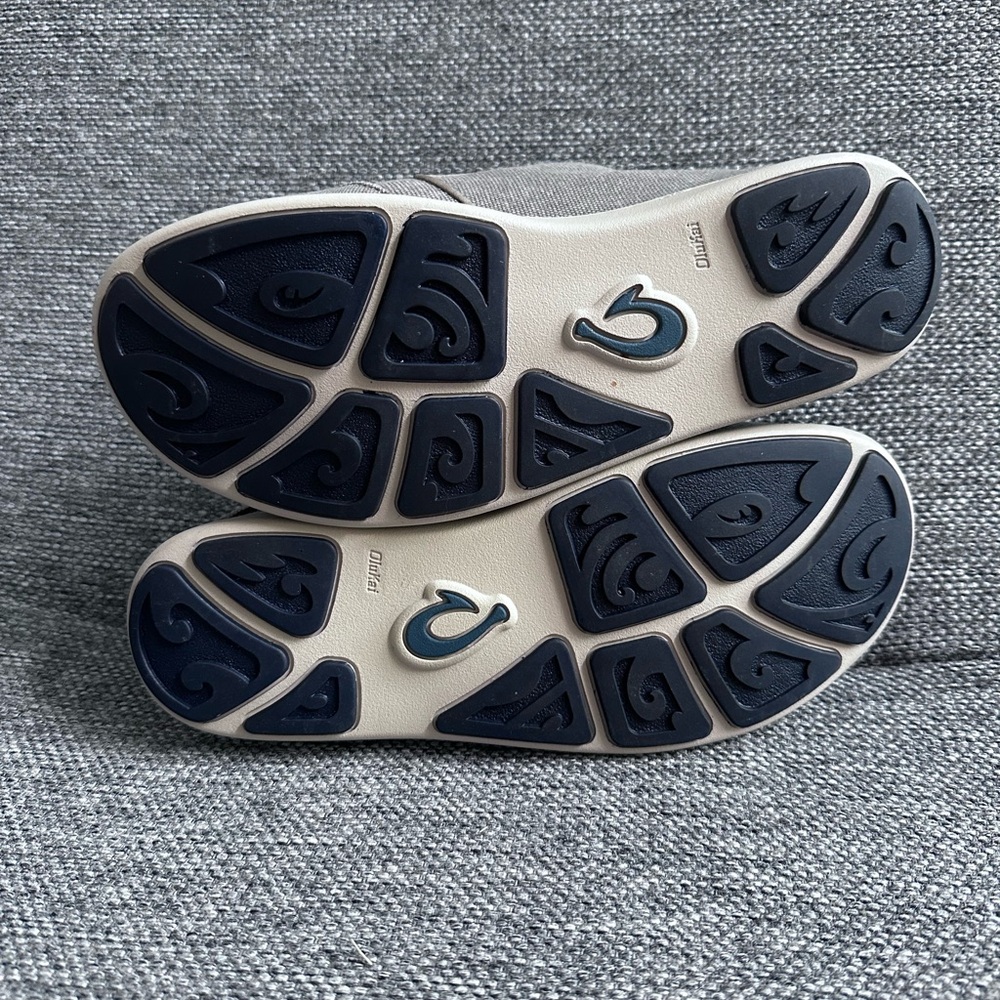 *NEW OluKai Gray Canvas Slip-On Loafers - Picture 5 of 7